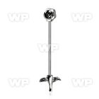 8u13xkl surgical steel industrial barbell 1 6mm rose two small helix piercing