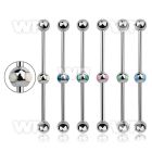 8u13xzk 316l steel industrial barbell 1 6mm 5mm ballson both sid helix piercing