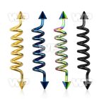 8ur16us ion plated surgical steel industrial coil barbell 1 6mm 