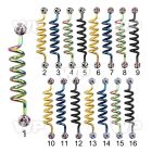 8ur1das7 ion plated 316l steel industrial coil barbell 1 6mm 5mm 