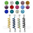 8ur1das ion plated surgical steel industrial coil barbell 1 6mm ear piercing others
