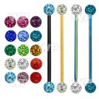 8urdas ion plated 316l steel industrial barbell 1 6mm 5mm clear 