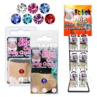 a2634 rack w of mixed color stick on belly crystals in bliste belly piercing
