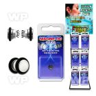 a2jjm rack w assorted magnetic steel fake cheater plugs in blis belly piercing