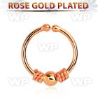 a33wmek6 silver fake septum ring w real rose gold plating w a bali septum piercing