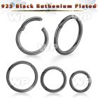 ah3wixey black ruthenium silver hinged segment clicker 16g