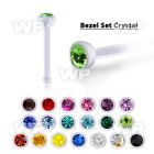 anbbc25 bio  flex nose bone w 2.5mm bezel set swarovski crystal
