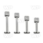 b4318z surgical steel labret stud 1 2mm 3mm dice lower lip piercing