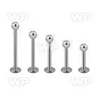 b44ks surgical steel labret stud 1 2mm 2 5mm ball lower lip piercing