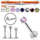 b46gz8u internally threaded 316l steel labret stud 1 2mm 3mm pro lower lip piercing