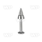 b46u0w surgical steel labret stud 1 2mm 4mm grooved layered con lower lip piercing