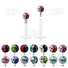b48dazw bio flex labret 1 2mm 316l steel push in 3mm ferido glue lower lip piercing