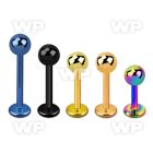 b4r403 ion plated 316 steel labret 1 2mm 4mm ball lower lip piercing