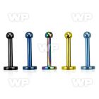 b4r4k ion plated 316 steel labret 1mm 2mm ball lower lip piercing