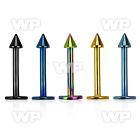 b4r6uk ion plated 316 steel labret 1mm 2mm cone lower lip piercing