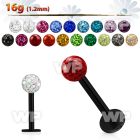 b4rda0 ion plated 316l steel labret stud 1 2mm 4mm ferido glued lower lip piercing