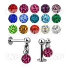 b4wak 316l steel labret stud 1 2mm 3mm normal high polished lower lip piercing