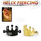 bbert67 anodized cartilage piercing crown w two 3mm jewel ball