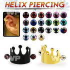 bbert68 anodized cartilage piercing crown w 3mm multi jewel ball