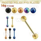 bbetfo3 anodized 316l steel barbell w 2 3mm frosted steel balls