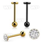 bbmtj9 tongue barbell w 6mm multi crystal top no resin cover