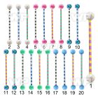 bbtrop5 zebra plated industrial barbell w synthetic opal balls