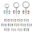 bcrg761 steel ball closure ring, 14g w dangling small butterfly