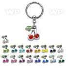 bcrs447 316l steel bcr 1.2mm w a crystal cherry design