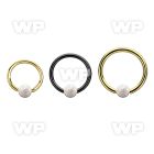bcrt18o4 pvd plated 316l steel bcr 18g w 4mm synthetic opal ball