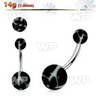 bndxh steel belly banana w acrylic balls w a windmill pattern