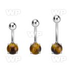 bnrdtg steel belly banana w round cabochon cut tiger eye stone