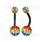 bnt2frgg anodized steel belly banana w gay multicrystal ball