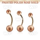 bntt2fog rose gold steel belly banana w 58mm frosted steel ball