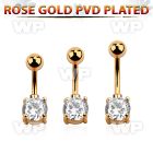 bnttrdz rose gold belly banana w 7mm prong set round cz stone