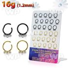 board anodized steel hinged segment ring w crystal below