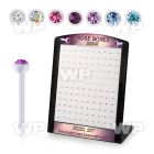 brac18 display w 120 bio  flex nose bones w 2mm crystals