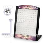 brac23 display w 120 bio  flex nose stud w 2.5mm clear crystal