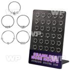 brnhm25 board w 30 silver seamless nose hoop w balinese wire