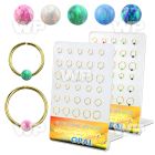 brnhm43 board w 18k gold plated silver seamless ring w 3mm opal