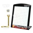 brs127 display w gold plated steel nose screws w 2mm clear czs
