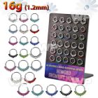 brsegh1 board w 30 316l steel hinged segment ring w 7 crystal