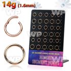 brsegh8 board w 30 rose gold steel hinged segment ring 1.6mm