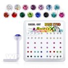 bxa39 box w 120 bio  flex nose studs w 2.5mm crystals