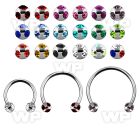 cbemj4l xxl steel circular barbell 16g 4mm steel multijewel ball