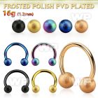 cbetfo4 anodized steel circular barbell w 4mm frosted steel ball