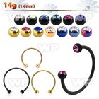 cbmtjb4l xxl anodized steel cbr, 14g w 4mm jewel balls w crystals