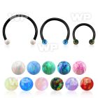 cbstop3l xxl anodized steel cbr, 16g w 3mm synthetic opal balls