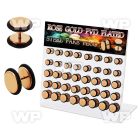 dacb215 display w 40 pcs of rose gold steel fake plug w o ring