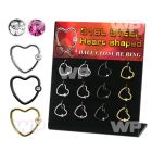 dacb232 board black  gold steel heart shaped ball closure ring