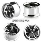 dd7r 316l steel double flared flesh tunnel black ion plated ear lobe piercing